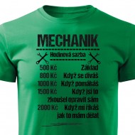 Tričko Mechanik - sazba